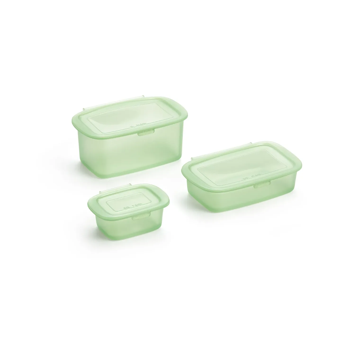 Lékué Lékué Silikonbox 3 Teile Grün