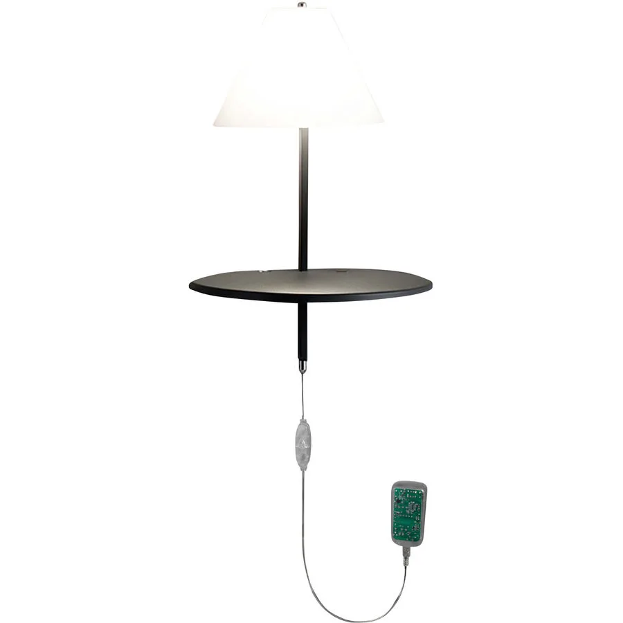 Wandlampe Morris Grau Metall 30 cm 47 cm - Farbe: anthrazit - LED - Lichtfarbe: Warmweiss - LED Energiesparlampen