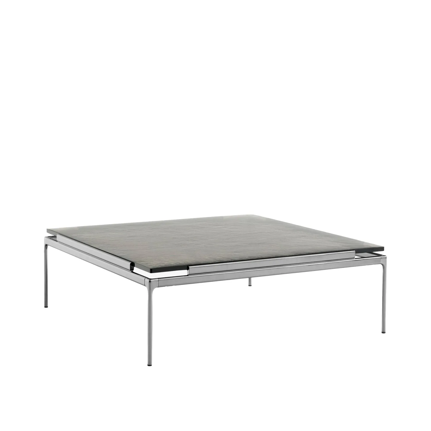 &Tradition - Sett Coffee Table LN13, Smoked Cast Glass/Dark Chrome - Soffbord - Luca Nichetto - Grå - Glas/Metall