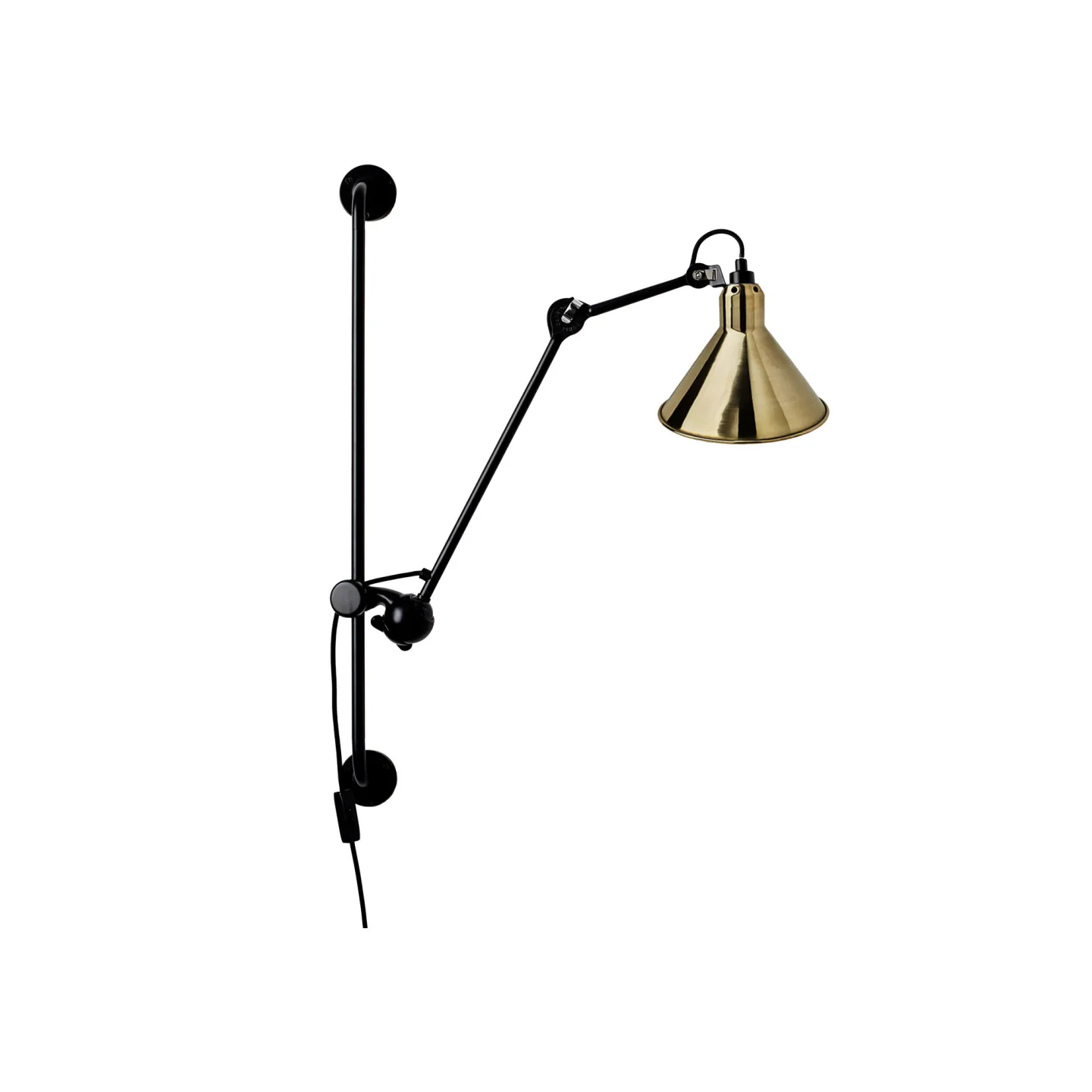 DCWéditions - Lampe Gras No210 - Conic, Mässing - Vägglampor - Bernard-Albin Gras - Guld - Metall