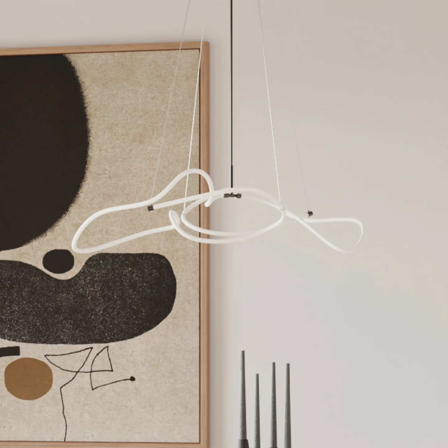 Ghost LED-hengelampe, 116 cm, neon - 101 Copenhagen - Stue - Design - Aluminium - Med en lyskilde