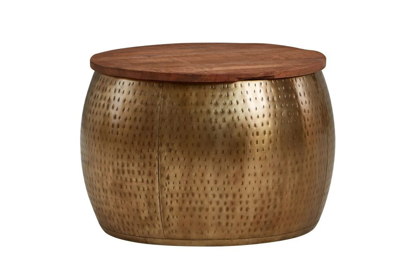 Soffbord Wohnling Rund diameter 60 cm förvaringsutrymme massivt bordsytor lantlig stil -