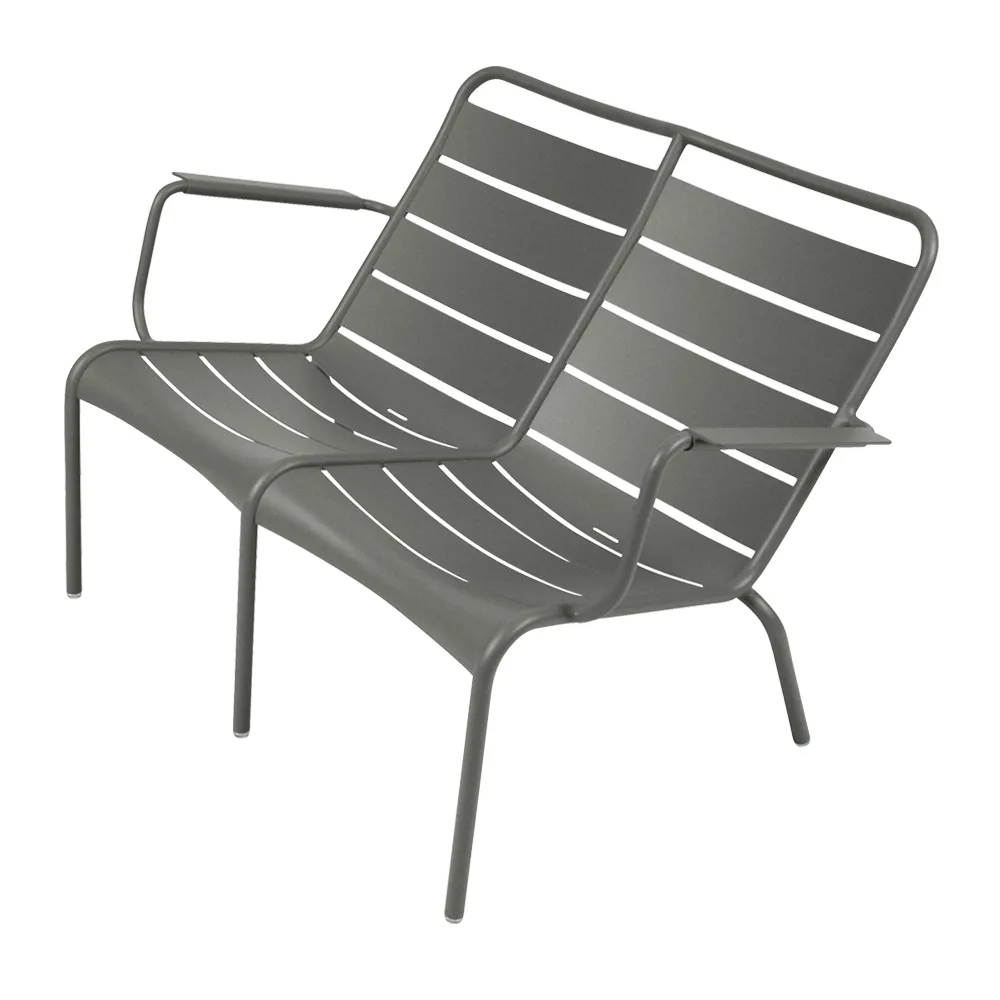 Fermob - Luxembourg Duo Low Armchair Rosemary 48 - Fåtöljer utomhus - Frédéric Sofia - Metall