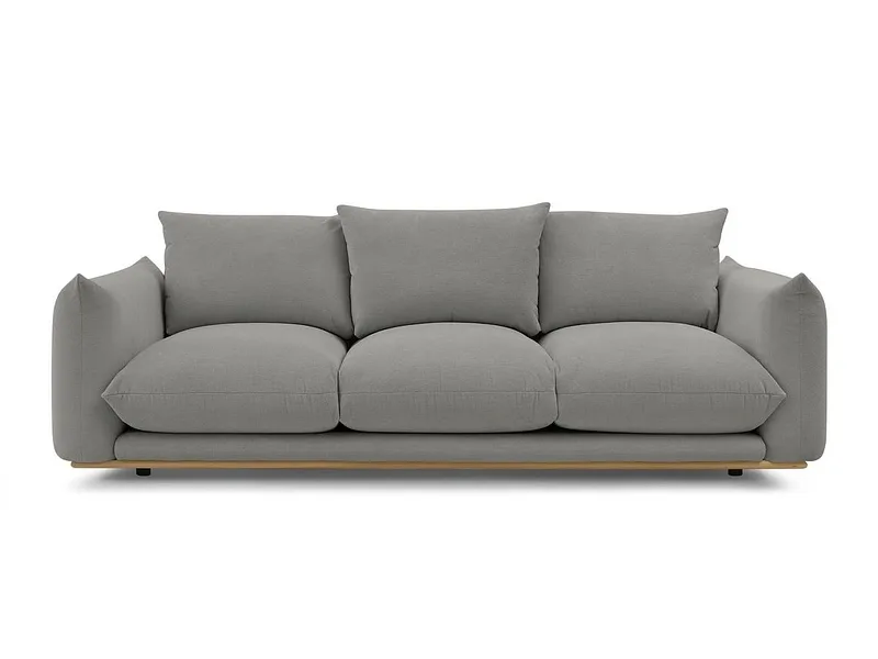 3er Sofa BOBOCHIC ERNEST Stoff dunkelgrau