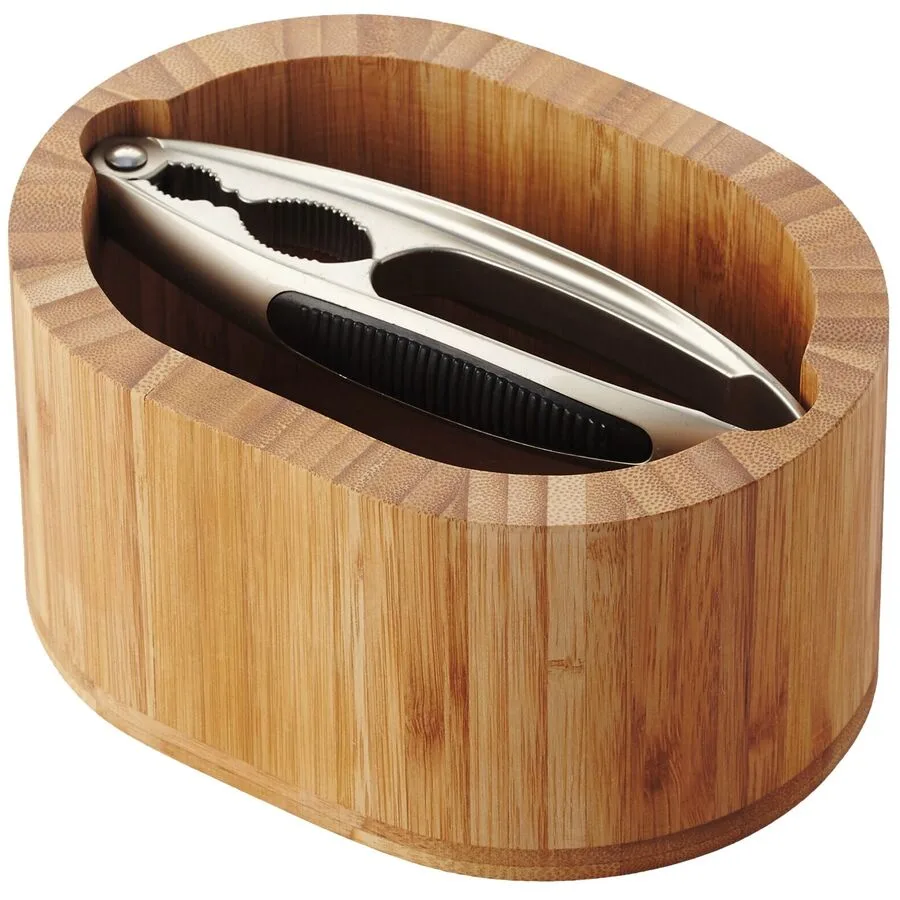 POINT-VIRGULE Nussknacker Bamboo Braun Bambus 8.5 cm