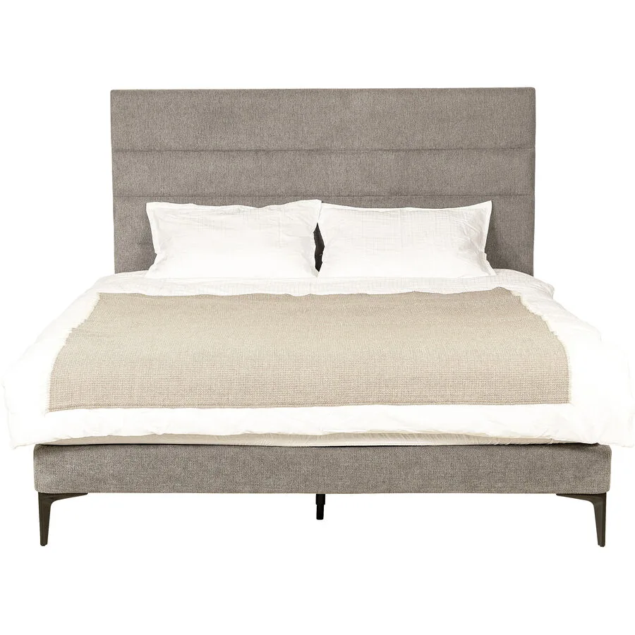 Boxspringbett Ylva anthrazit Stoff 160 x 200 cm