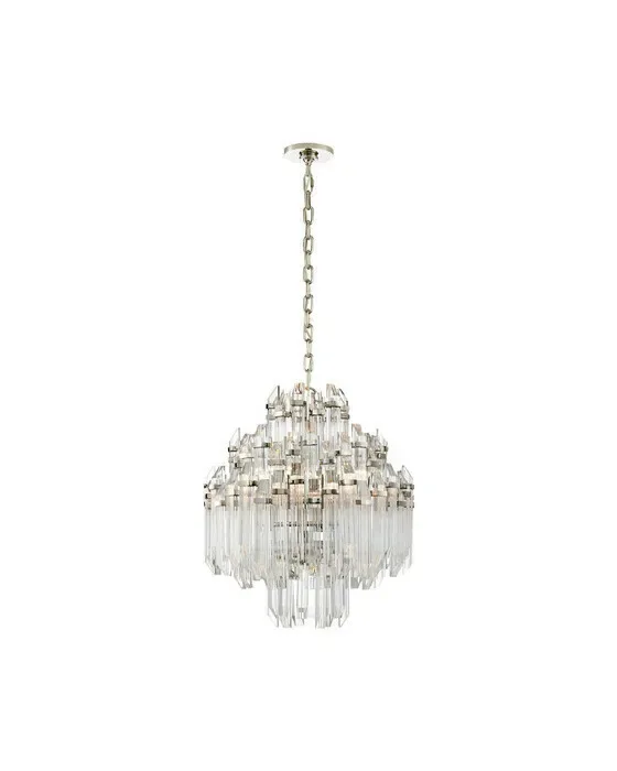Adele Four Tier Waterfall Chandelier Polished Nickel