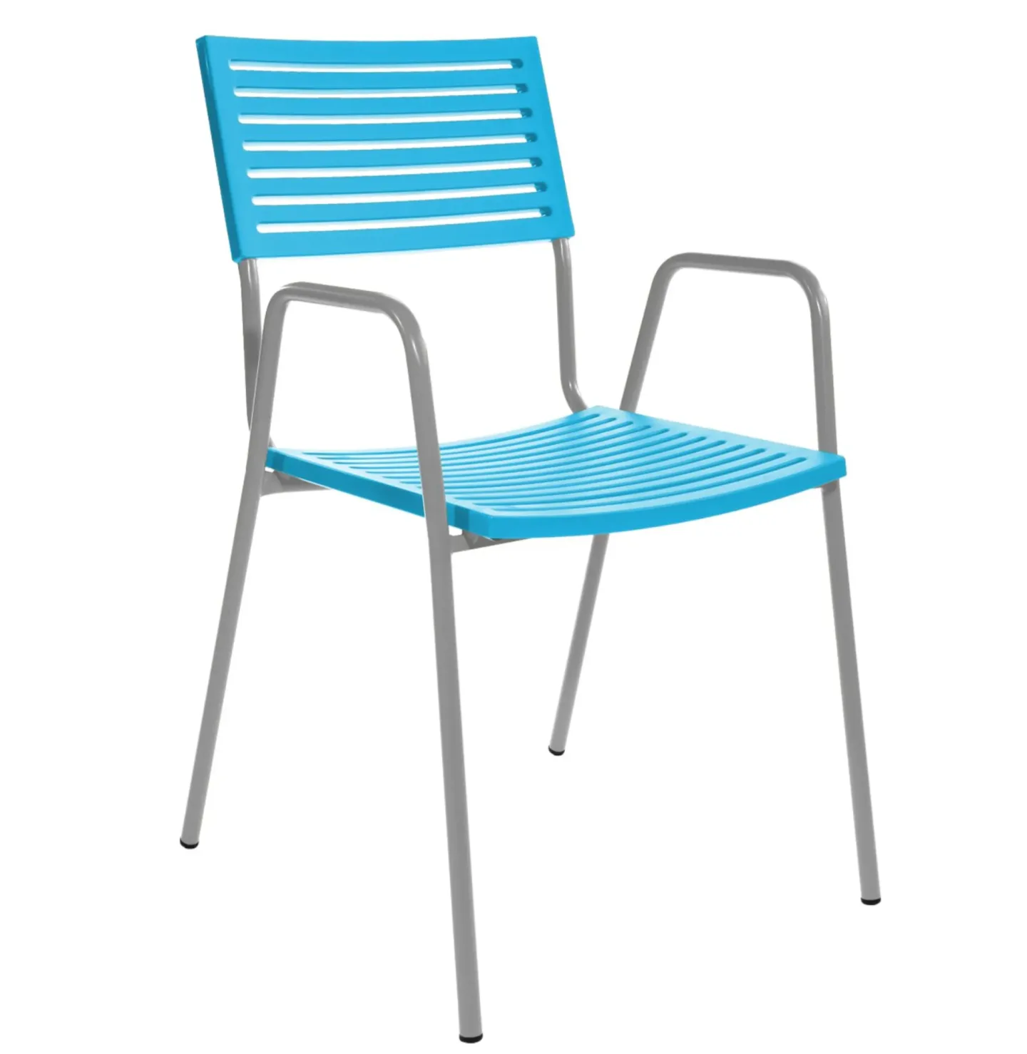 Schaffner Gartenstuhl Lamello m. Lehne Blau | Schubiger Möbel