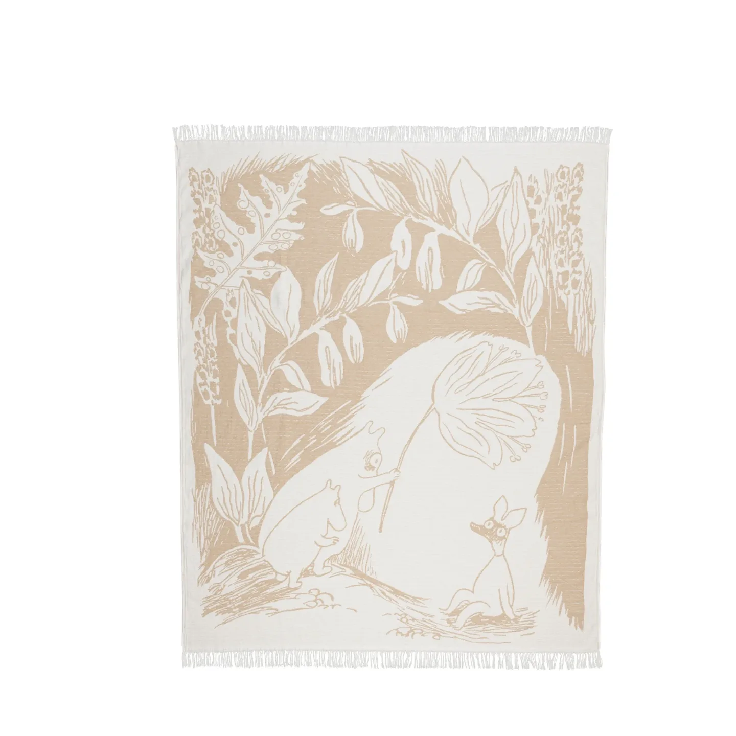 Moomin Arabia Mumin Baumwolldecke 130x170 cm Beige