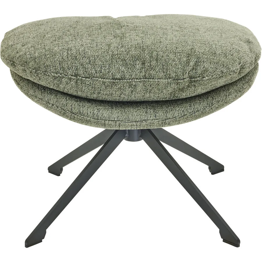 Hocker Polly dunkelgrün Polyester/Metall H 30 B 64 cm