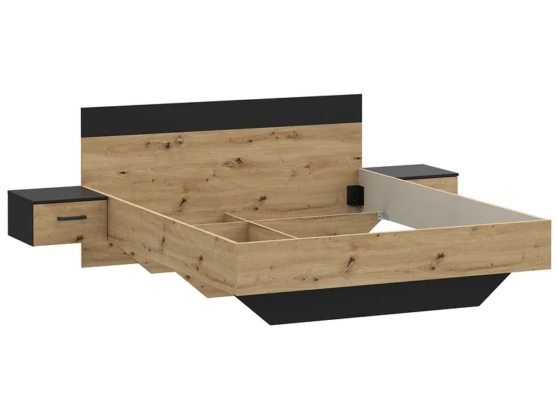 Bett AARAU 160x200cm spanplatte artisan eiche