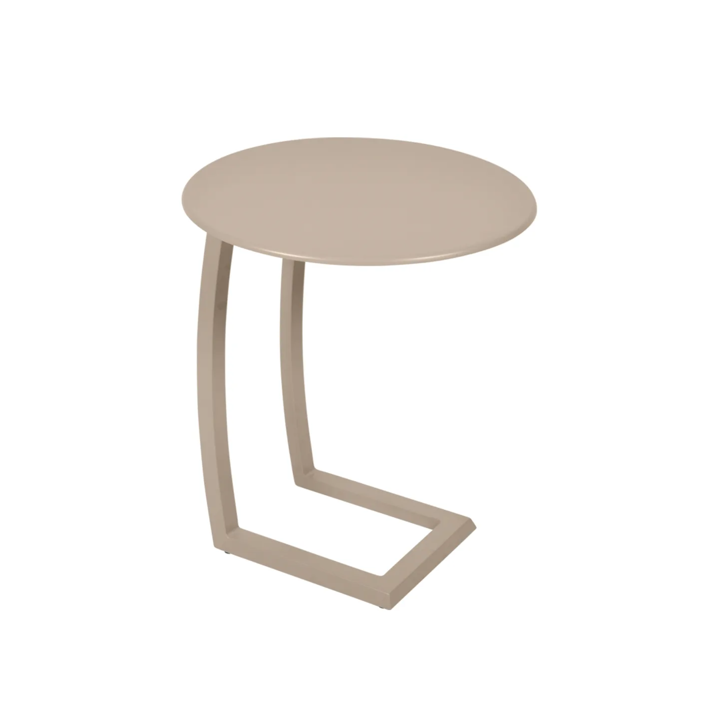 Fermob - Alizé Offset Low Table Nutmeg - Småbord och sidobord utomhus - Pascal Mourgue - Beige - Metall