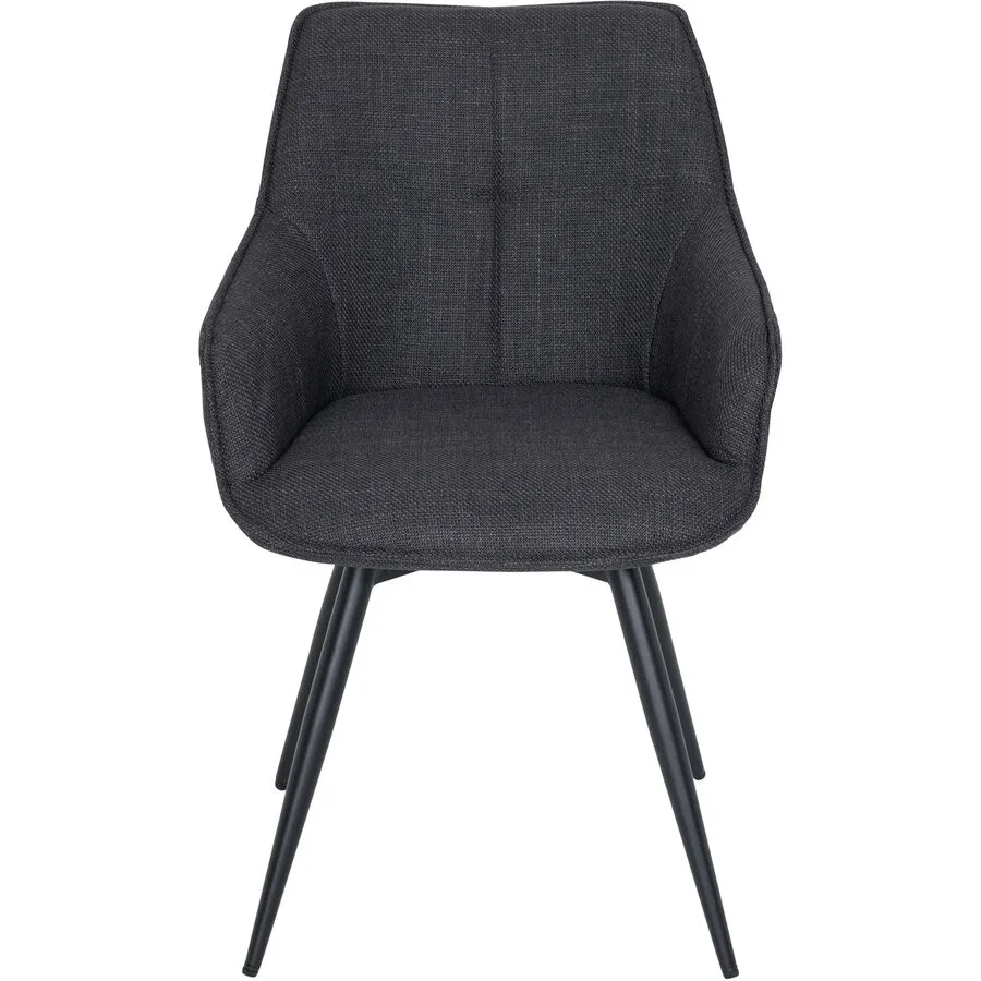 Stuhl Binco Grau/Schwarz Polyester/Metall