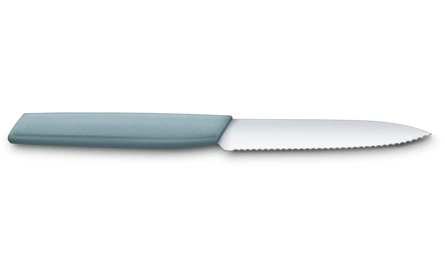 Alltron Gemüsemesser Swiss Modern, mit Wellenschliff 10 cm, Hellblau vo Blau | Schubiger Möbel