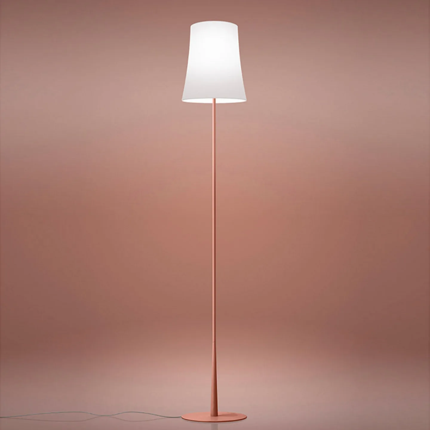 Birdie Easy Reading Stehleuchte Red - Foscarini - Wohnzimmer - Design - Metall - Mit Schirm