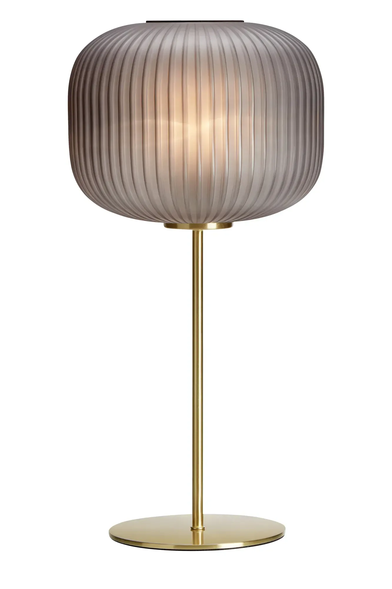 Sober Tischlampe Messing/Rauch