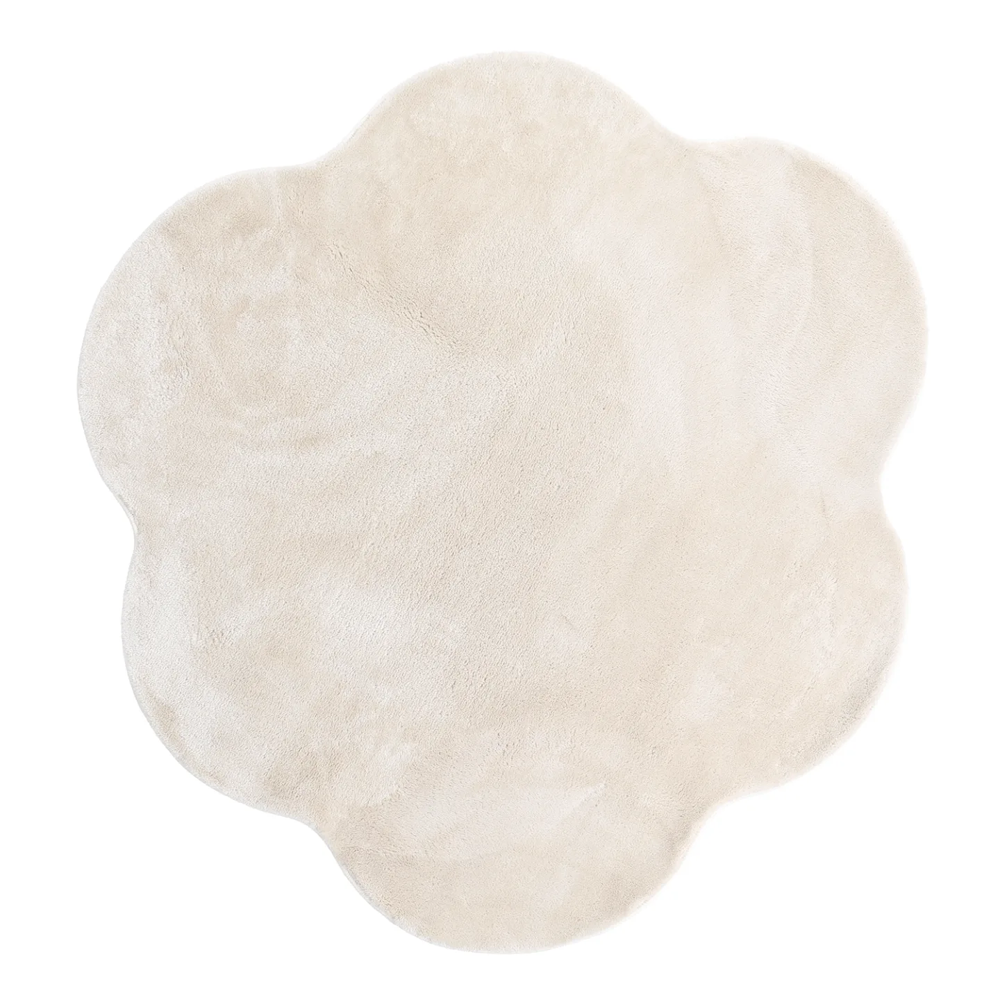 Rundt Bølgete Teppe - Aranga Super Soft Fur (beige) (Størrelse: Ø 200 cm)