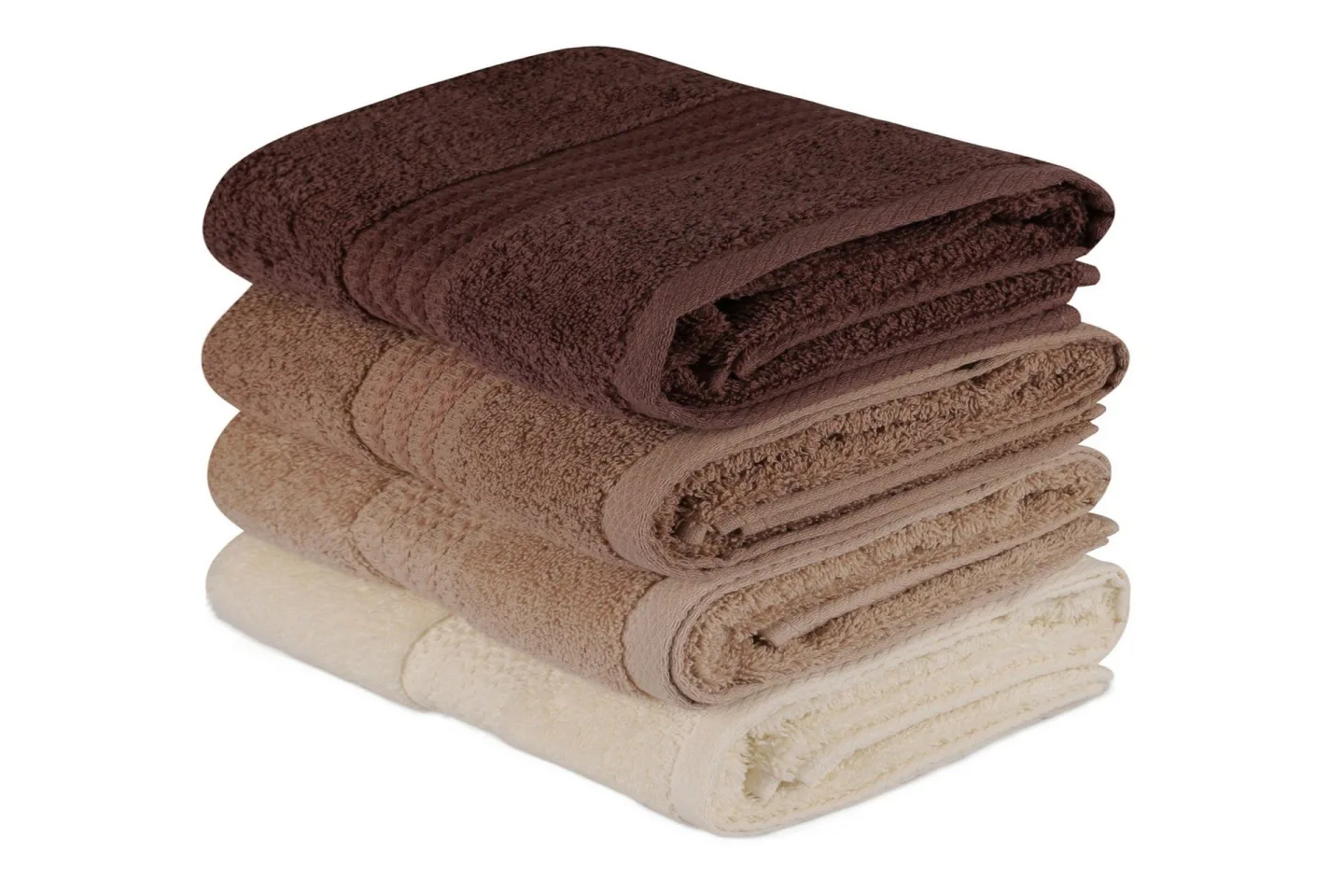 Hobby Handduk 50x90 cm 4-pack - Creme/Beige/Brun
