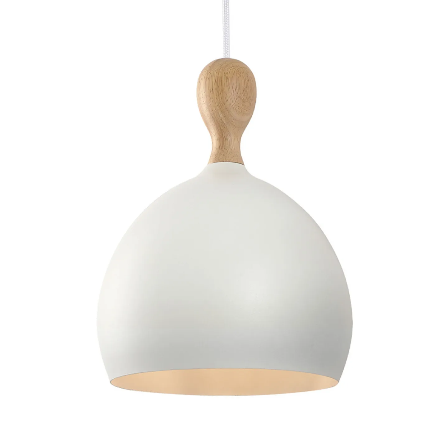 Dueodde Hängelampe, weiß, Ø 18 cm, Metall, E27 - Halo Design - Wohnzimmer - Skandinavisch - Einflammig