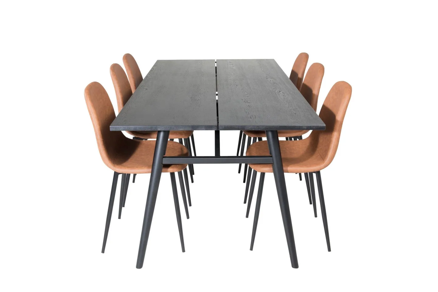 Sleek Matgrupp Förlängningsbar 195 cm Rektangulär med 6 Polar stolar -