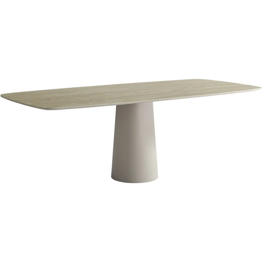 Tisch Cinto beige Keramik, Metall B 100 T 220 cm