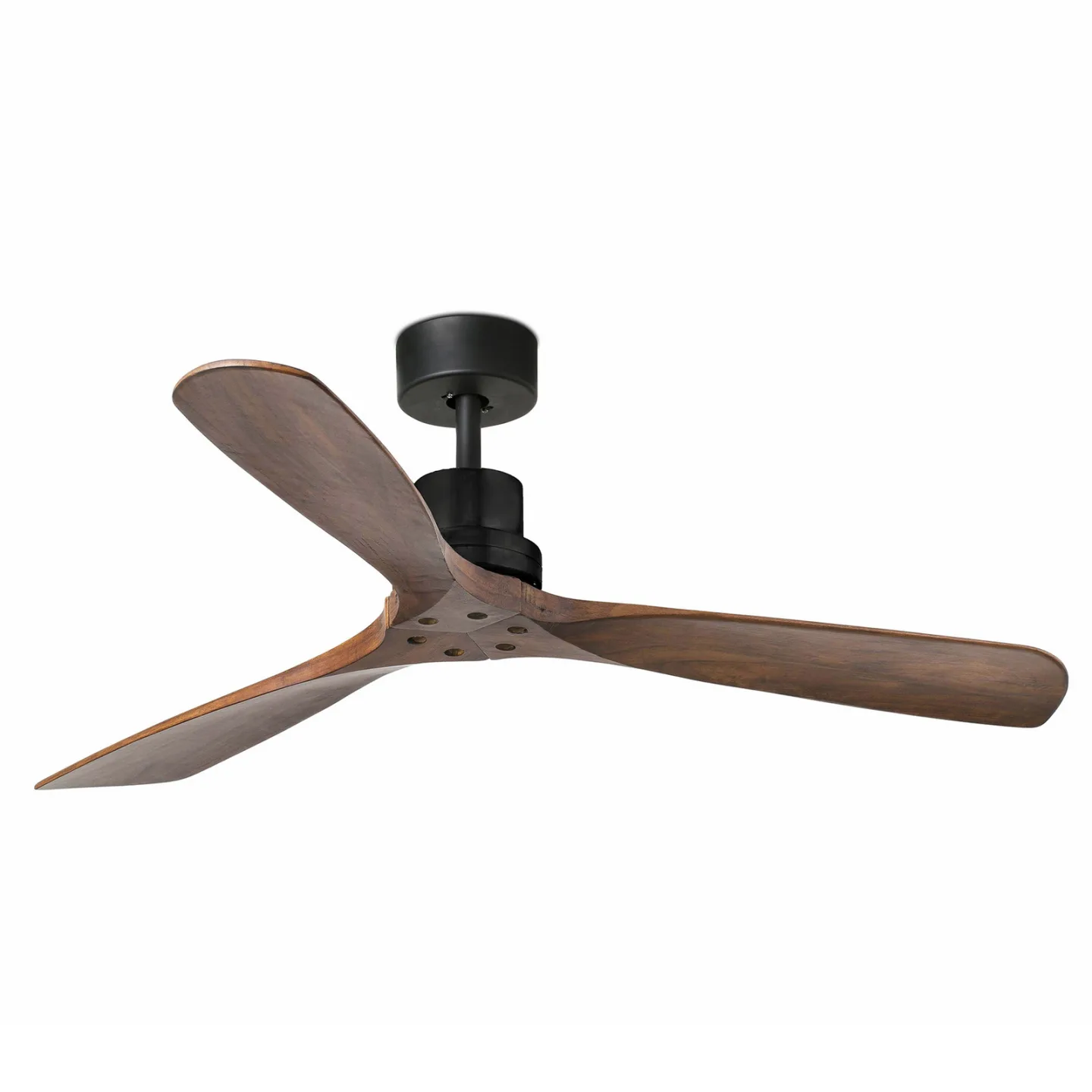 Lantau loftventilator, Ø 132 cm, fjernbetjening, valnød/sort FARO BARCELONA - Stue - Moderne - Træ