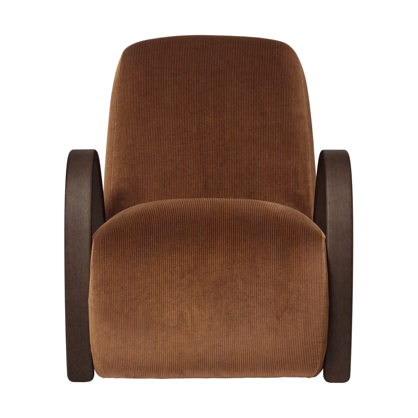 Ferm Living Buur lounge chair devoré velvet Rust