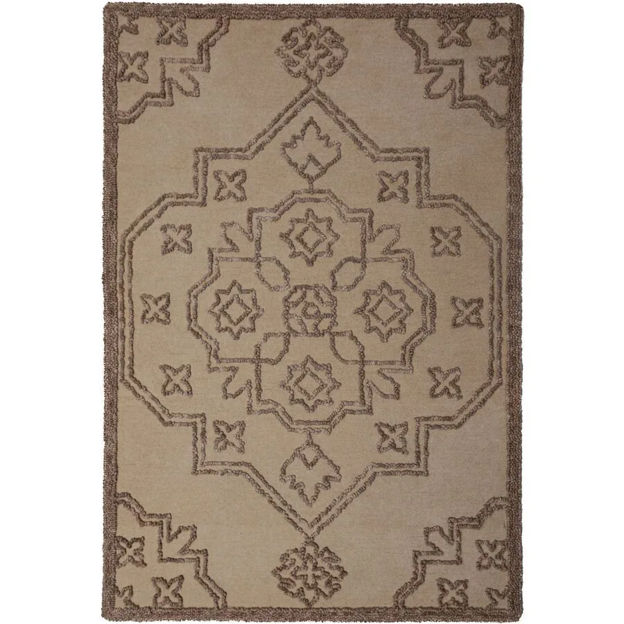Teppich Sabelia Natur Wolle/Polyester 200 x 290 cm