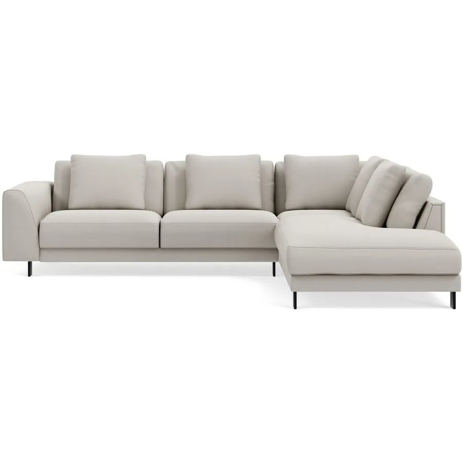 Ecksofa Avena Rechts Stoff/Metallfuss schwarz pearl B 283 T 233 cm - Möbel Konfigurator: Traummöbel individuell zusammenstellen