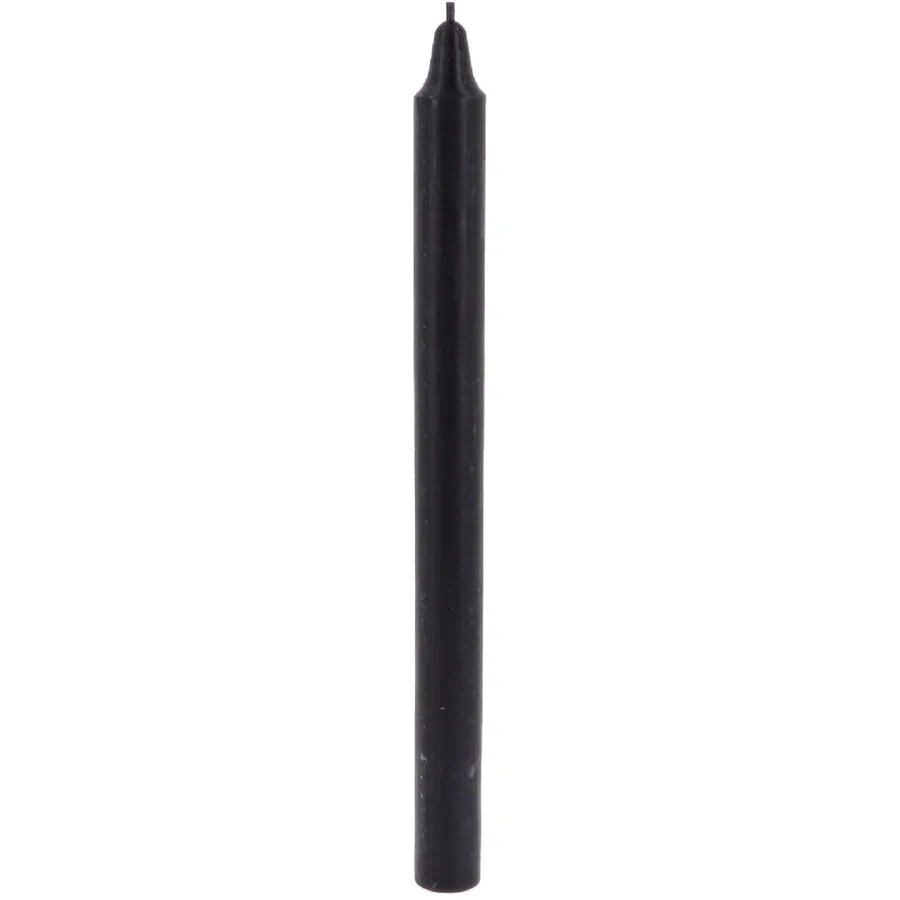 Balthasar Kerze Rustico dunkelgrau H27.5 cm D2.2 cm, Brenndauer 10h - Material: Wachs