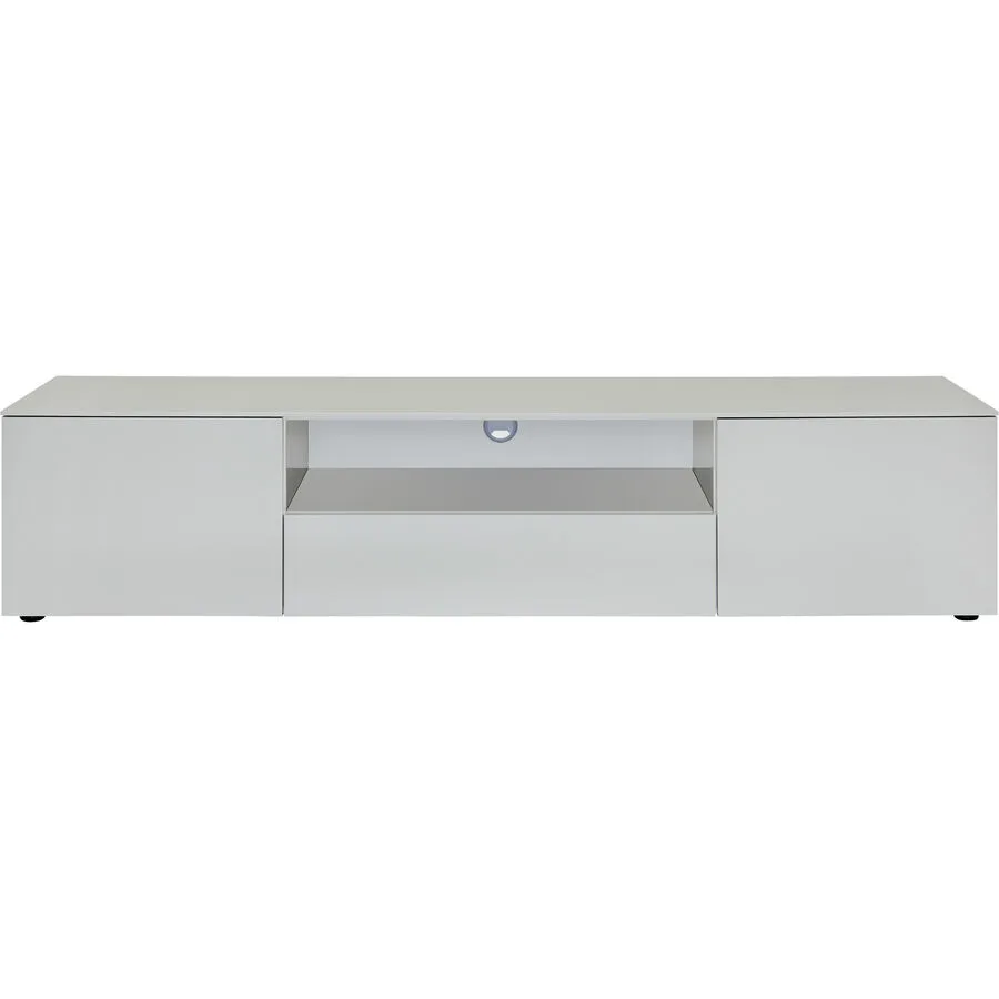 Lowboard Miami seidengrau/schwarz Holzwerkstoff/Kunststoff B 180 cm