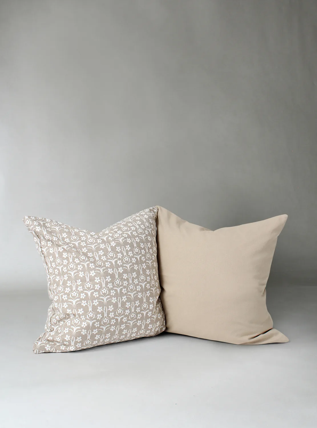 Putetrekk x 2 - Ella (beige) (Størrelse: 45 x 45)