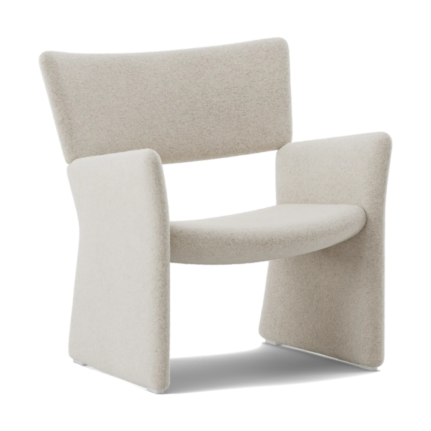 Massproductions Crown Easy Chair Sessel Spiral 21 Chalk