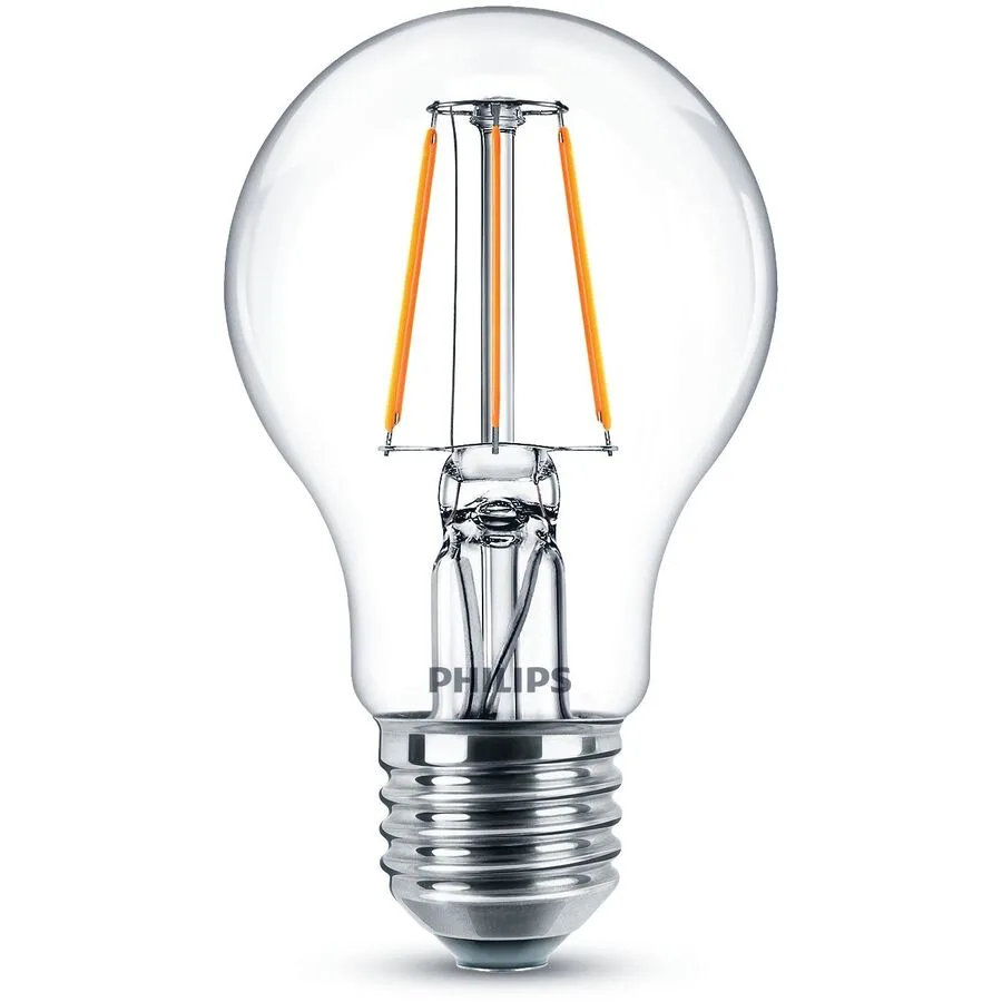 Leuchtmittel Philips Glas E27 4.3 W - Farbe: Transparent - LED - Lichtfarbe: Extra warmweiss - LED Leuchtmittel