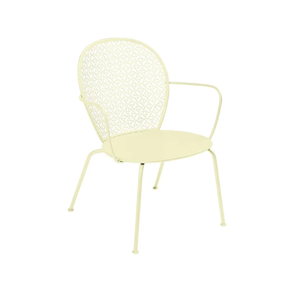 Fermob Lorette karmstol låg Frosted lemon (gul)
