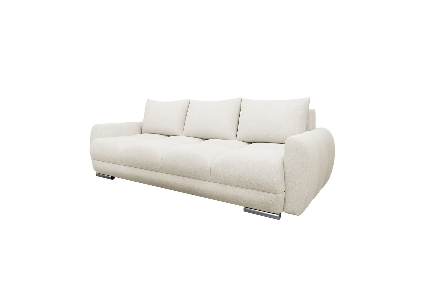 Simerly Soffa 3-sits i Plysch - Ljusgrå