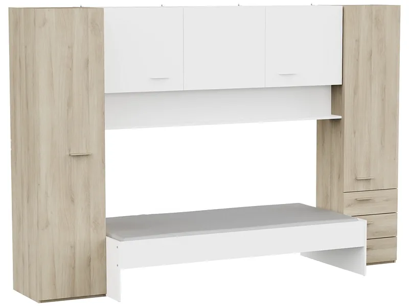 Bett wandelbar TIDY 90x200cm kronberg-eiche