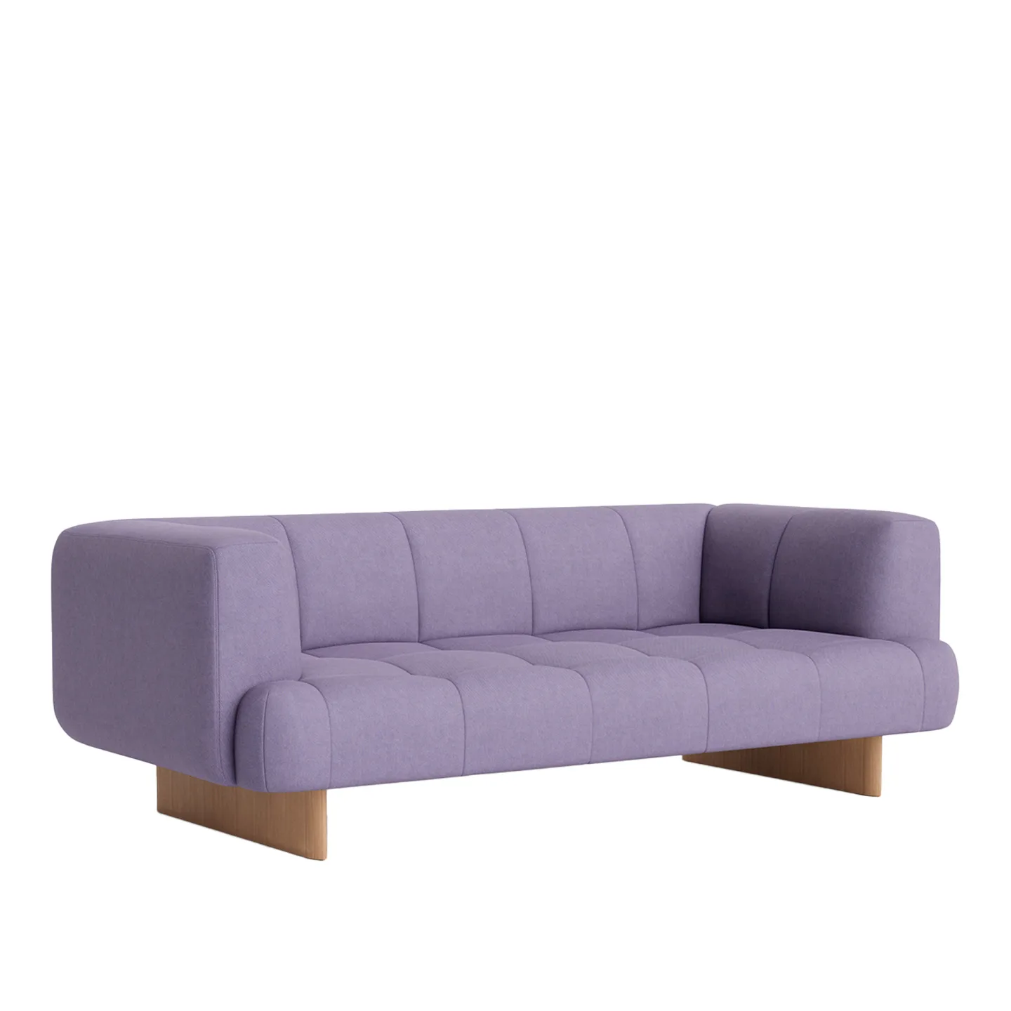 HAY - Quilton Lift 2 Seater Water-Based Lacquered Oak Base Full Upholstery Steelcut Quartet - Soffor - Doshi Levien - Trä