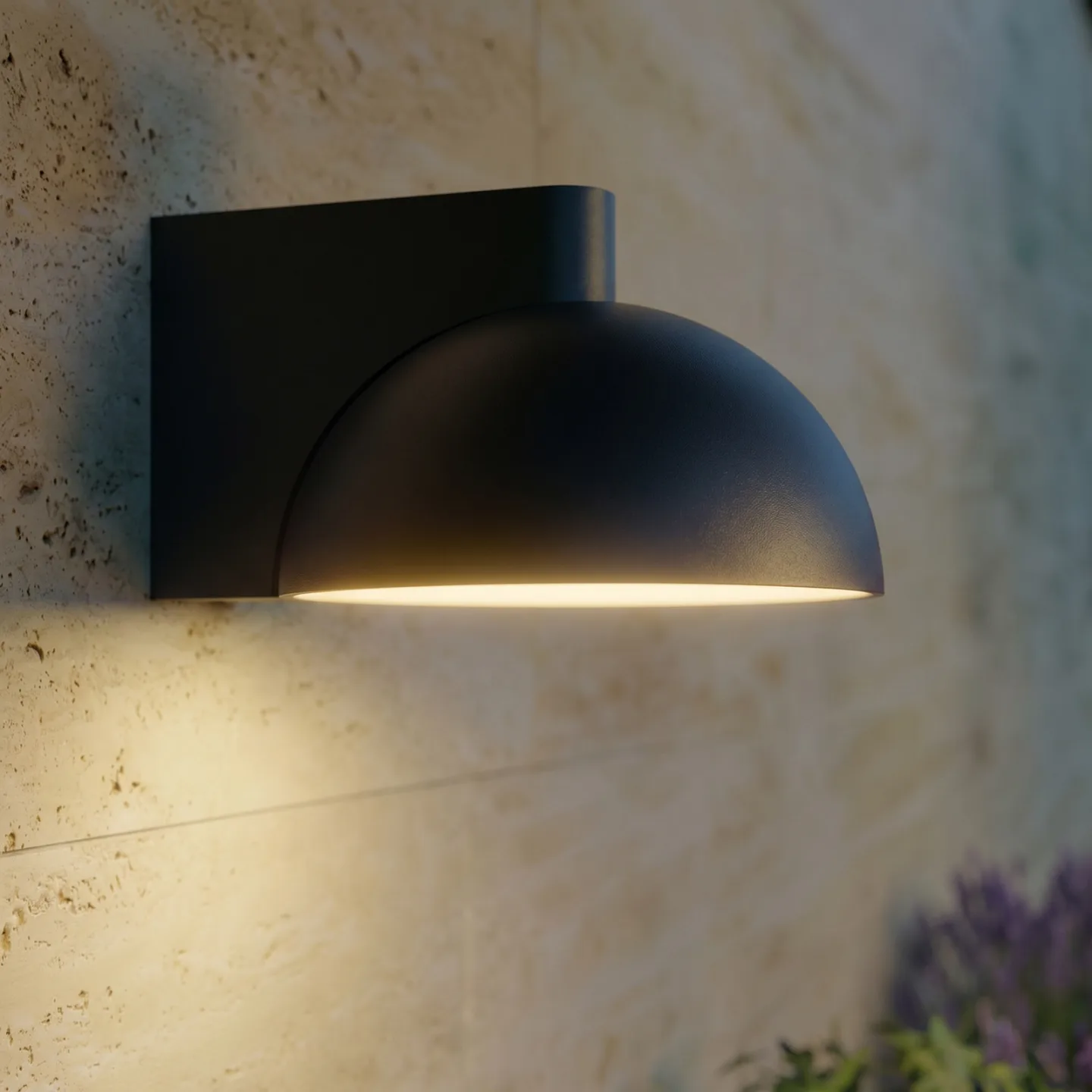 Velira LED-Außenwandleuchte, Metall, IP54, schwarz - Lucande - Modern - Einflammig
