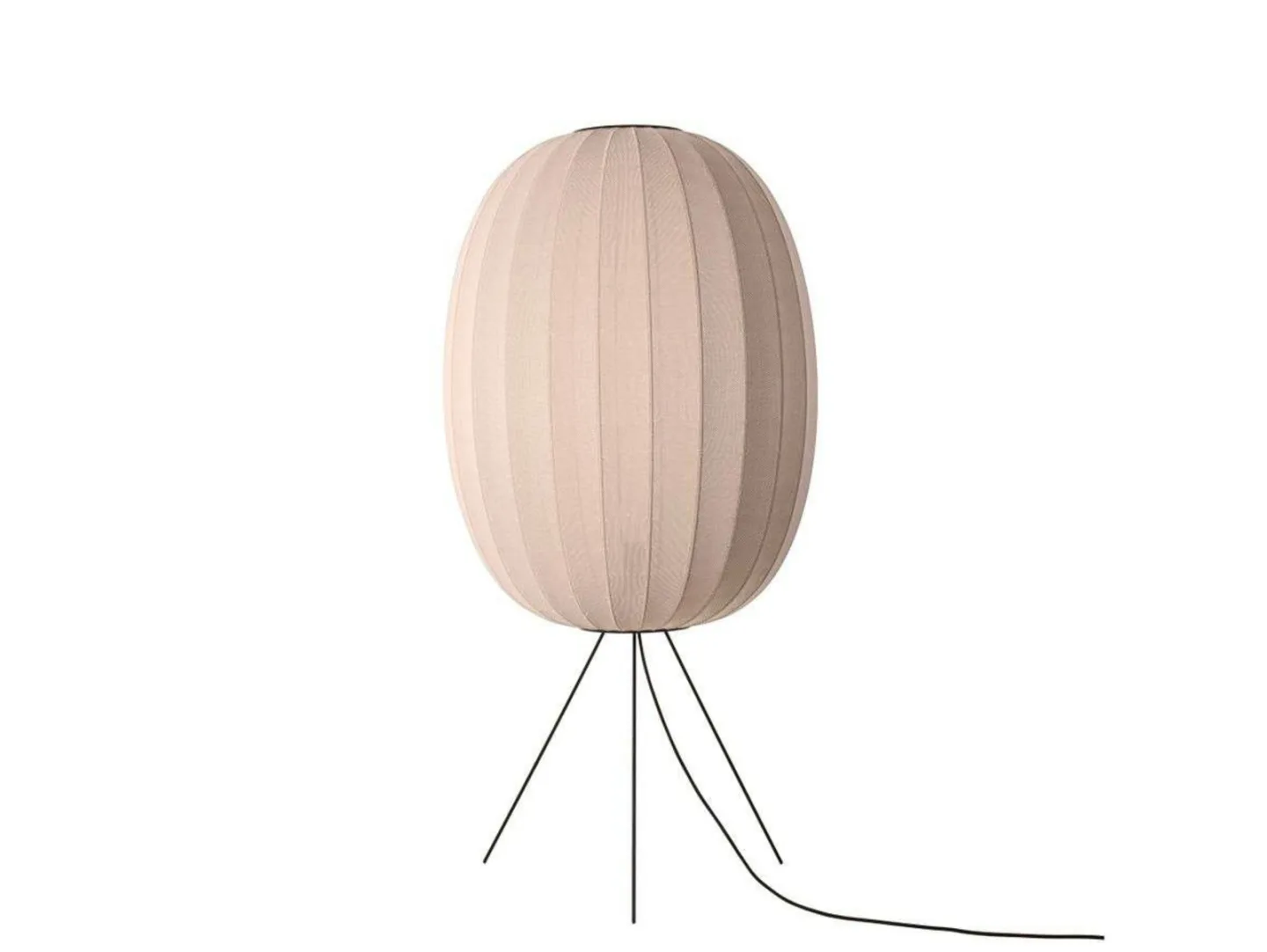 Made By Hand Knit-Wit 65 High Oval Medium golvlampa Sand stone