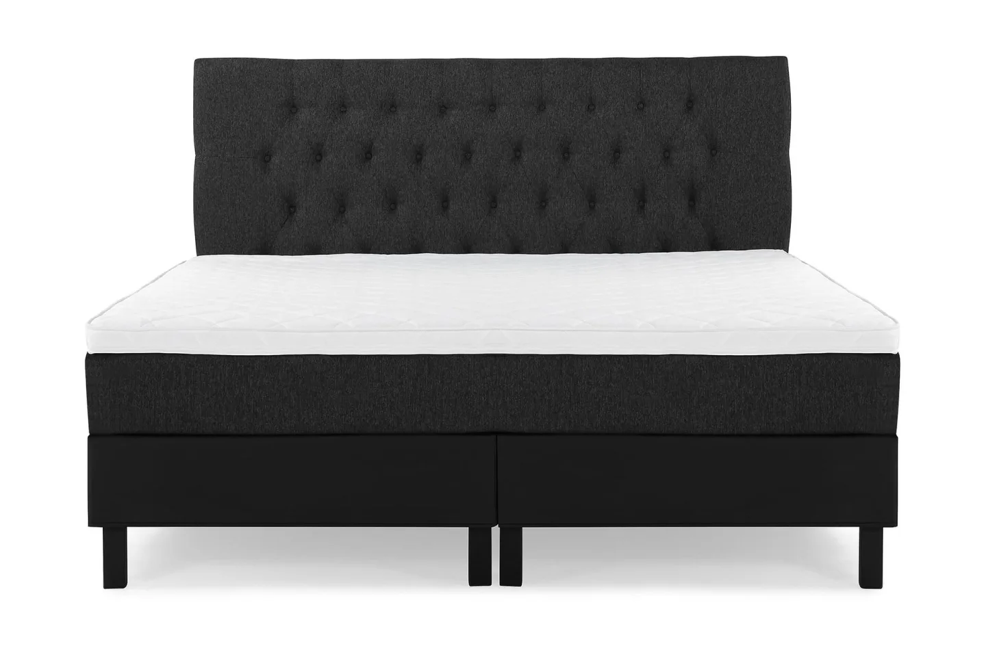 Lucky Komplett Sängpaket 180x200 Skum Diamant - Svart/Grå/PU
