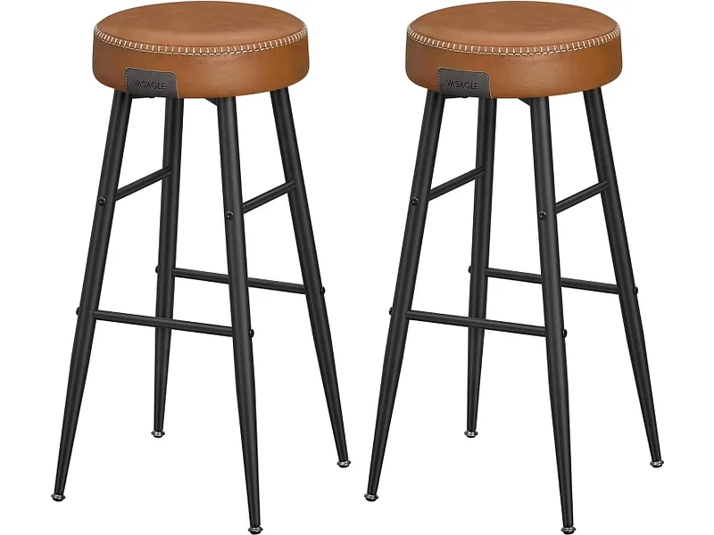 SONGMICS Set 2 Barhocker EKHO metall braun