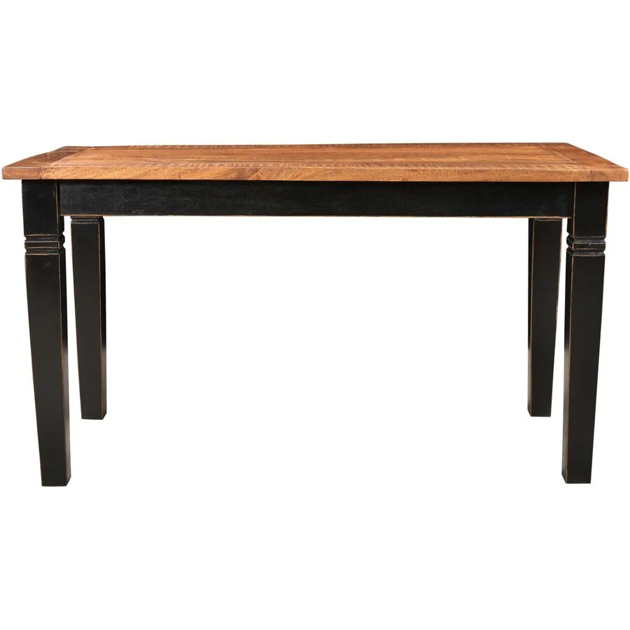 Esstisch Sica Natur, Schwarz Mangoholz Massivholz B 140 T 90 cm
