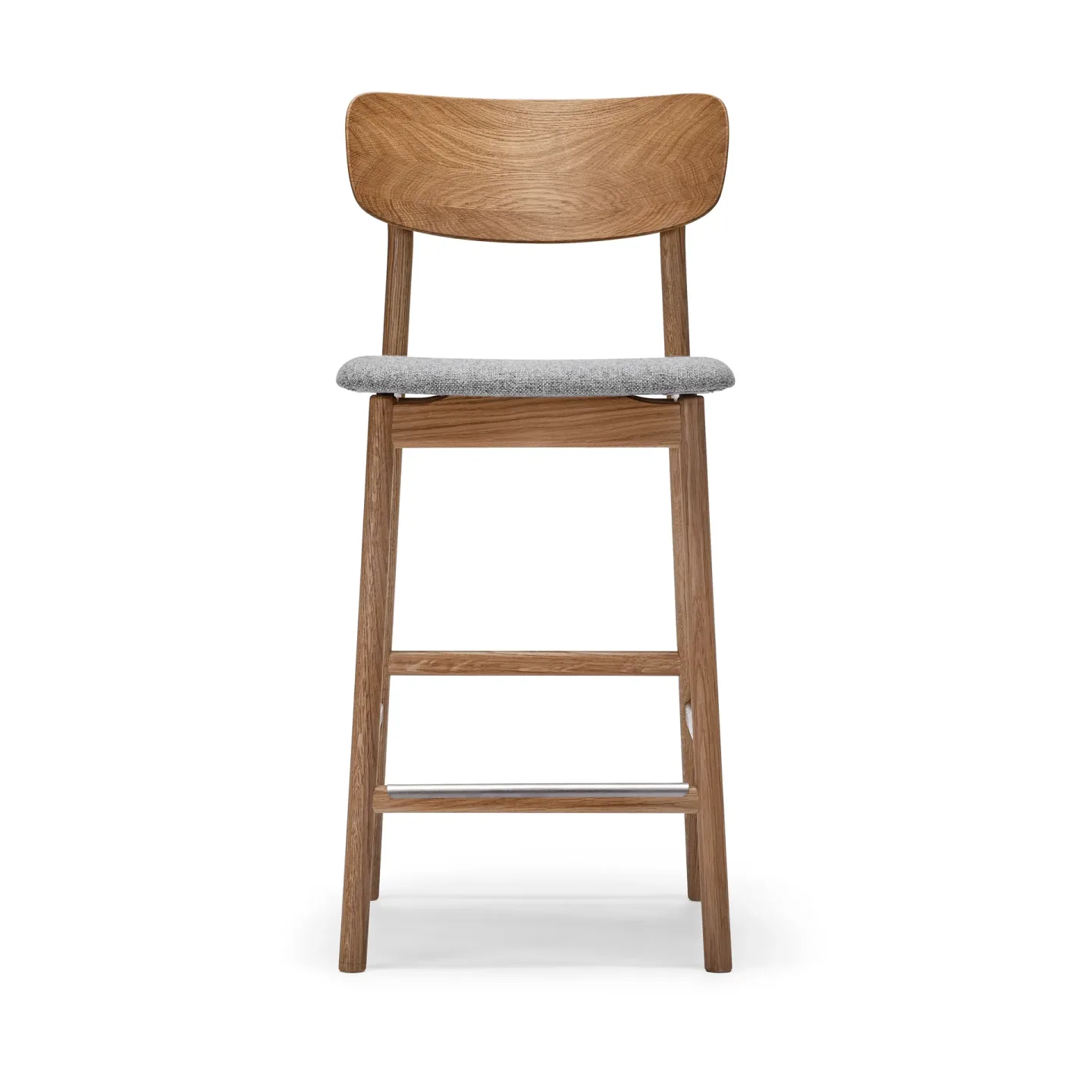 Stolab Prima Vista Barstuhl Stoff blues 9202 Braun/beige, Eichenholzgestell natürlich geölt