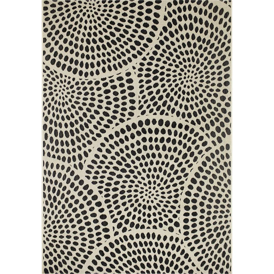 Outdoor-Teppich Jolie schwarz-weiss Polypropylen 160 x 230 cm