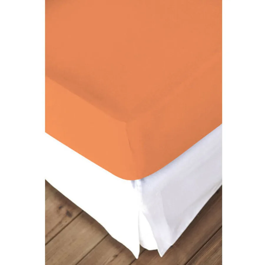 Living Home Fixleintuch Mako Mandarin Baumwolle 90 x 200 cm