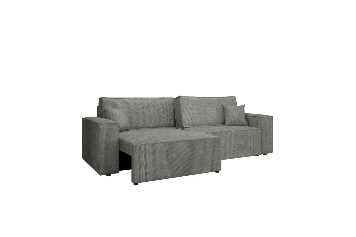 Hobson Bäddsoffa 3-sits i Plysch - Grå