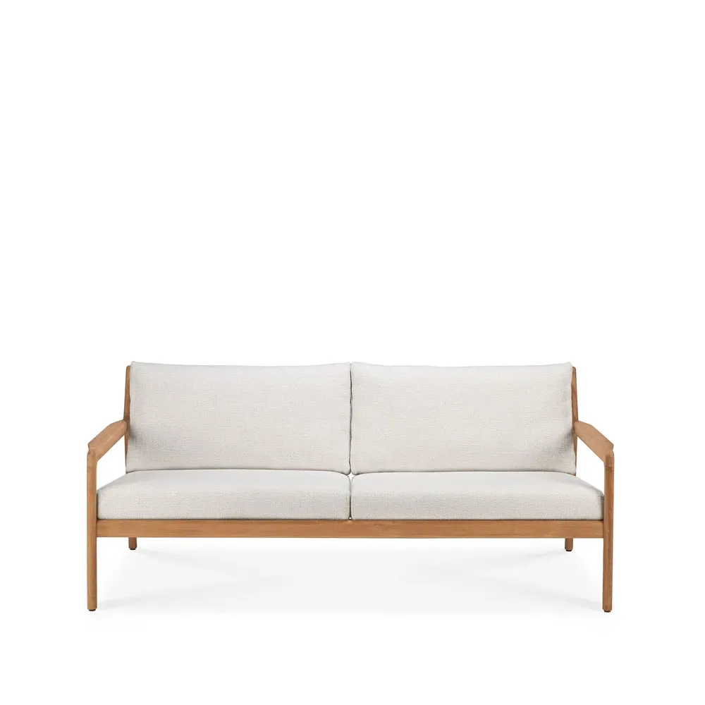 Ethnicraft Jack Outdoor Sofa 2-sitzig teak Offwhite, Teakgestell