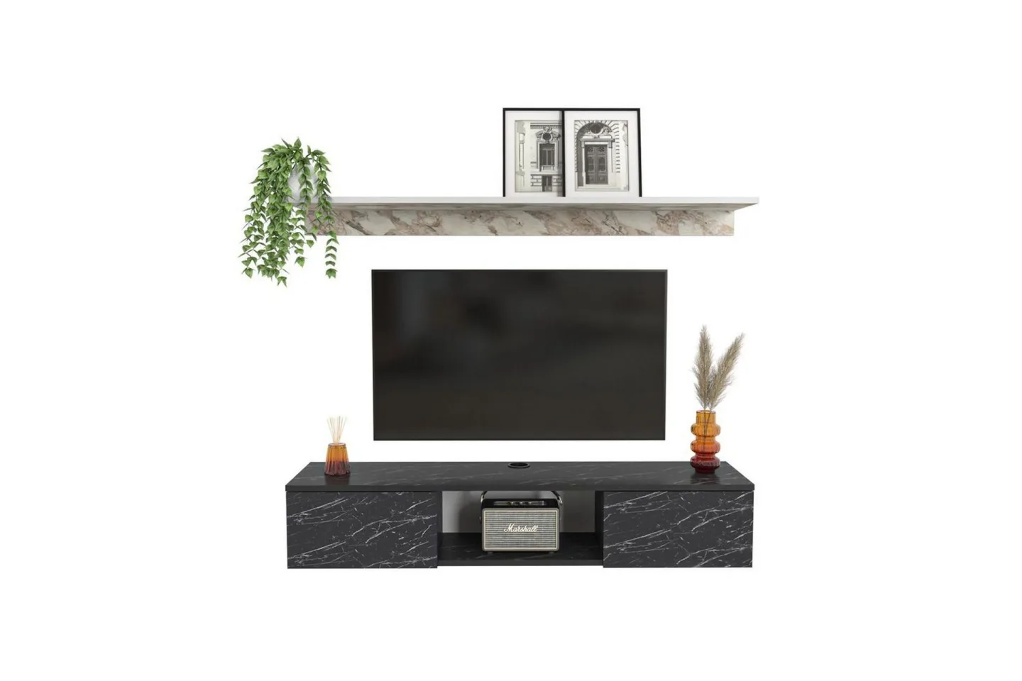 Sovric Tv-bänk 140 cm - Vit