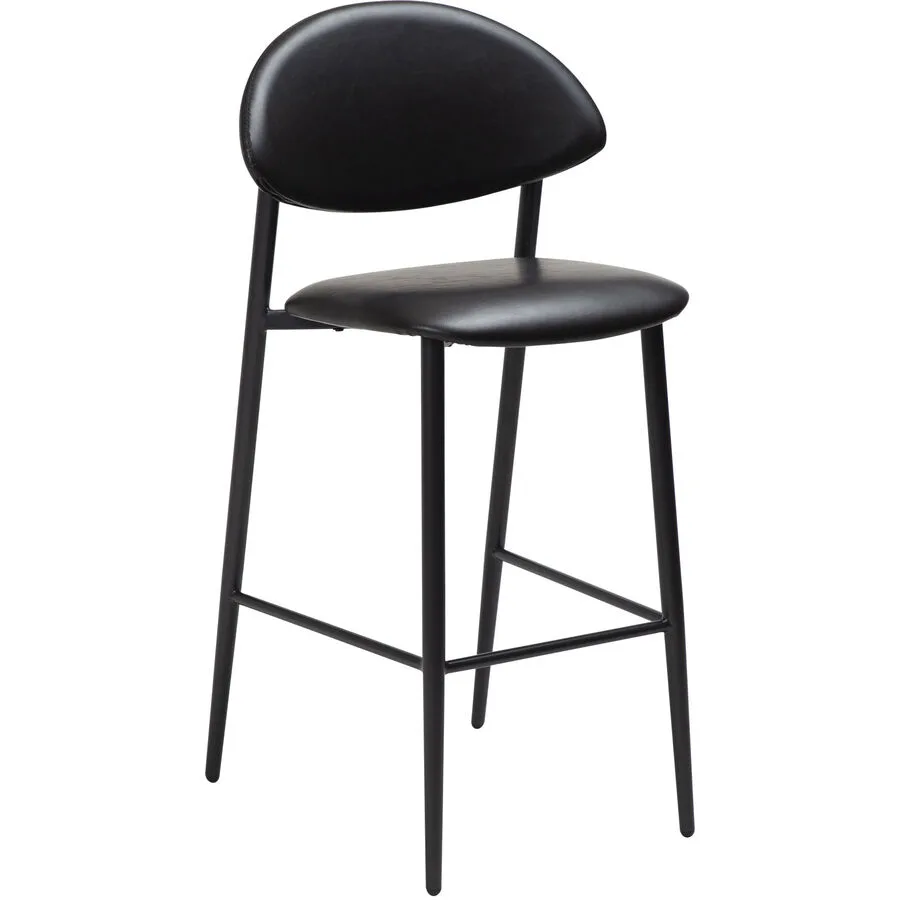 DAN-FORM Barhocker 2er-Set Tush schwarz Kunstleder H 98 cm